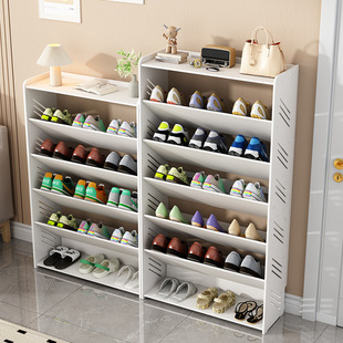 Simple Multi-Layer Doorway Ultra-Thin 17 Household Economical Dormitory Shoe Cabinet Internet Celebrity Storage Shelf Space Inclined Shoe Rack