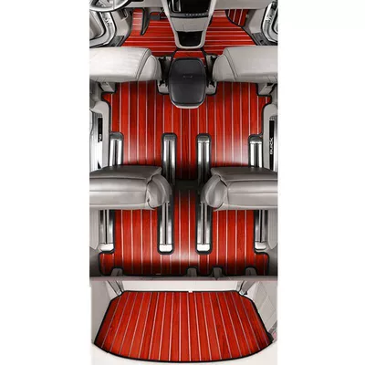 Ayaqaltılar (Kovriklər) — Model Wood Floor Mats Solid - upgraded-model-with-three-rows-of-seats-red-sandalwood-color-rear-box-and-free-carpet