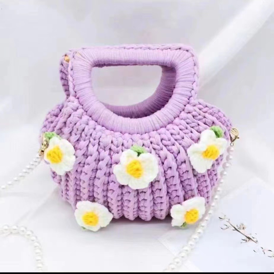 Bolsos de chatarra tejidos a mano DIY encantadores, botellas de jardín, botellas de material de concha, regalo para amigos y novias