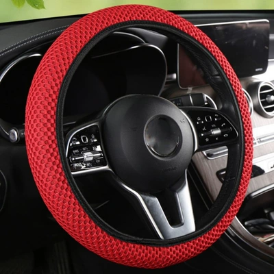 Elastic Steering Wheel Cover Is Warm in Steering wheel cover - red-without-inner-ring-38cm
