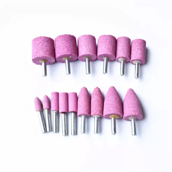 Red corundum grinding head 6mm shank conical grinding wheel grinding head metal grinding electric grinding machine polishing rust manufacturers wholesale
