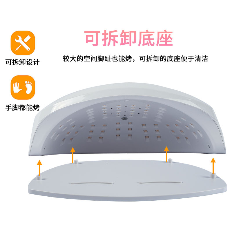 Nueva luz roja y no negra lámpara de uñas de mano 320W máquina de fototerapia de secado rápido de alta potencia lámpara de fototerapia LED pegamento de esmalte de uñas lámpara para hornear