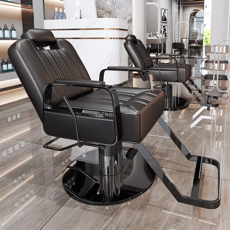 La peluquería de alta gama puede bajar la silla de peluquería, la silla de corte de pelo de teñido en caliente giratorio de elevación especial para la peluquería de alto perfil, simple image 21