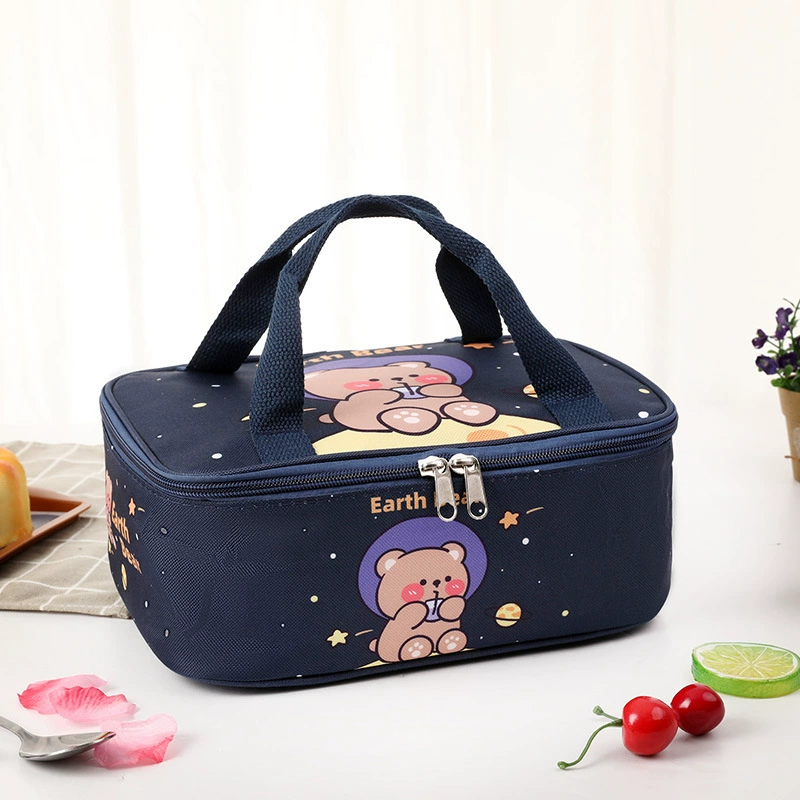 Cartoon thermos, rectangular lunch box bag, food bag