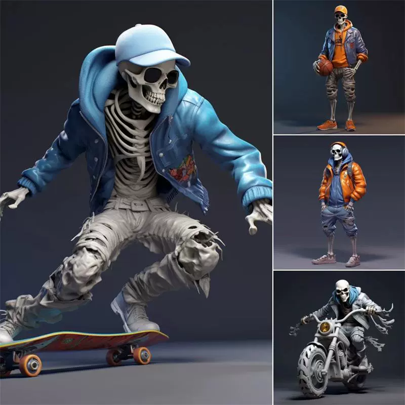 [Крутые скелетные фигурки跨境新品 Хэллоуин skull человека резиновый подвесной талисман]