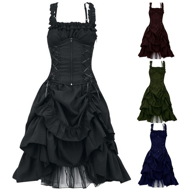 European and American Plus-Size Cross-Border Women's Clothing, Waist-Cinching Dress, Ball Gown, Lolita Cosplay Gothic Dress, Formal Dress European and American Plus-Size Cross-Border Women's Clothing, Waist-Cinching Dress, Ball Gown, Lolita Cosplay Gothic Dress, Formal Dress
