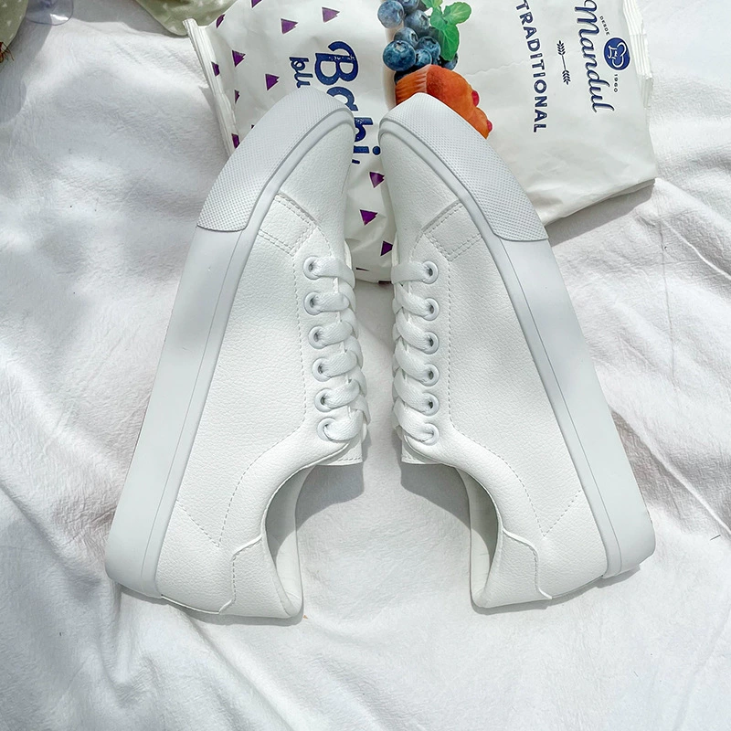 Белые туфли в корейском стиле для мужчин и женщин, туфли на плоской подошве для подростков, студентов, пар, спортивная обувь, мужская всесезонная обувь для кампуса, мужская обувь