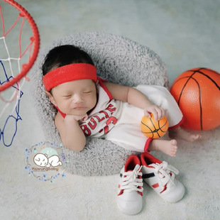 Cross-border foreign trade newborn photography basketball clothing baby shooting clothes basketball players studio shooting clothing