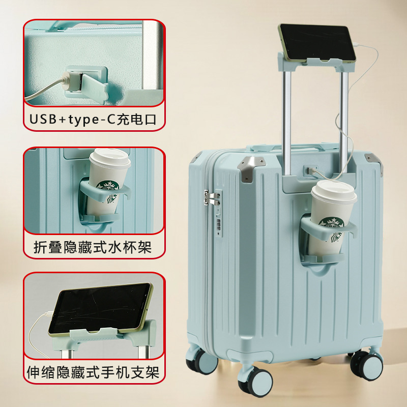 Maletín pequeño Maletín de equipaje engrosado de 18 pulgadas Equipaje de 16 pulgadas para hombres Caja de contraseña para mujer Mini equipaje