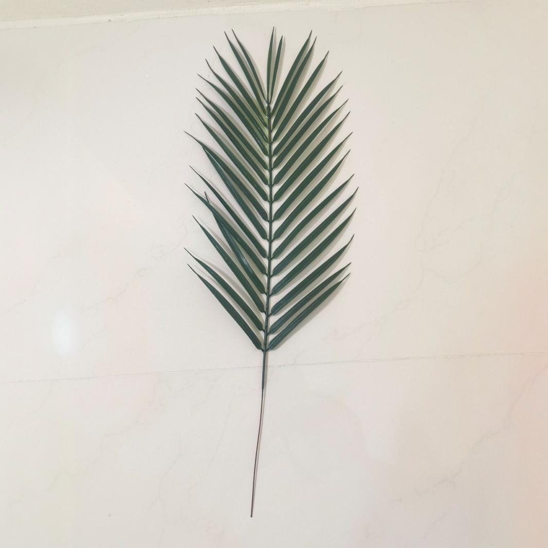 Cross -border artificial plant artificial palm leaf single tablet iron tree leaves fake palm -part high -pipe green plant fern jungle 2
