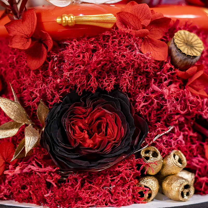 Yunnan Yongsheng flor fortuna gato cubierta de vidrio regalo creativo decoración cumpleaños regalo de boda Yongsheng flor producto terminado