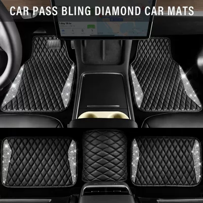Universal Foot Pad, Car Floor Mat with Rhinestones