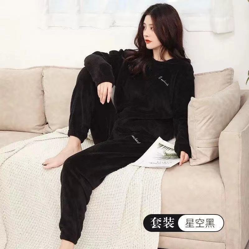 Thickened Fairy Warm Suit Women's Autumn and Winter Coral Velvet Warm Loose Large Size Pajamas Women's Outerwear Lazy Pants Thickened Fairy Warm Suit Women's Autumn and Winter Coral Velvet Warm Loose Large Size Pajamas Women's Outerwear Lazy Pants