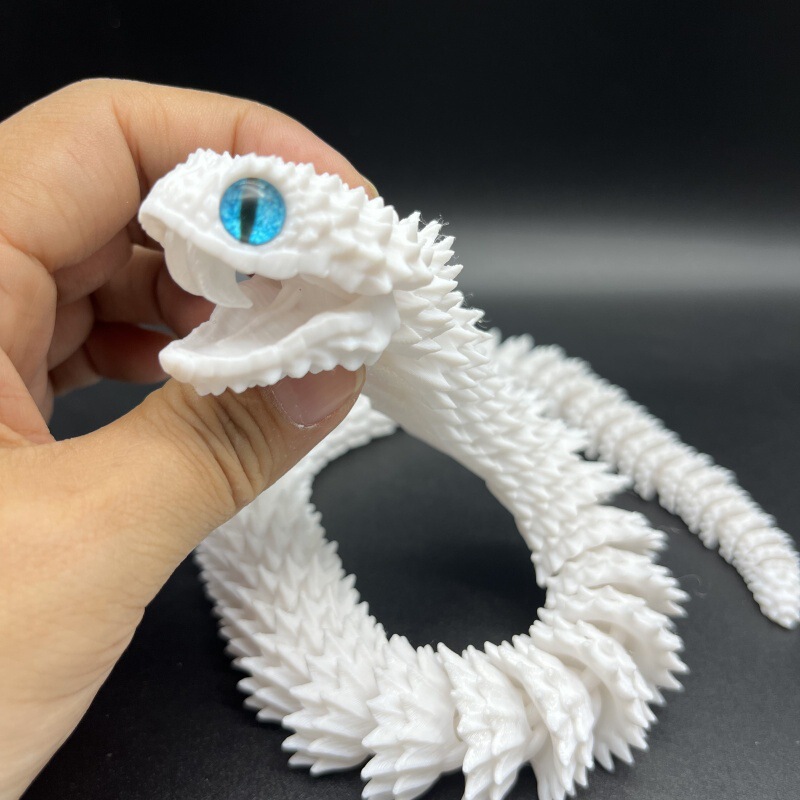 3D Printed Viper Can Open Mouth Python Toy Artificial Snake Joints Movable Ornaments Wholesale Figures 3D Printed Viper Can Open Mouth Python Toy Artificial Snake Joints Movable Ornaments Wholesale Figures