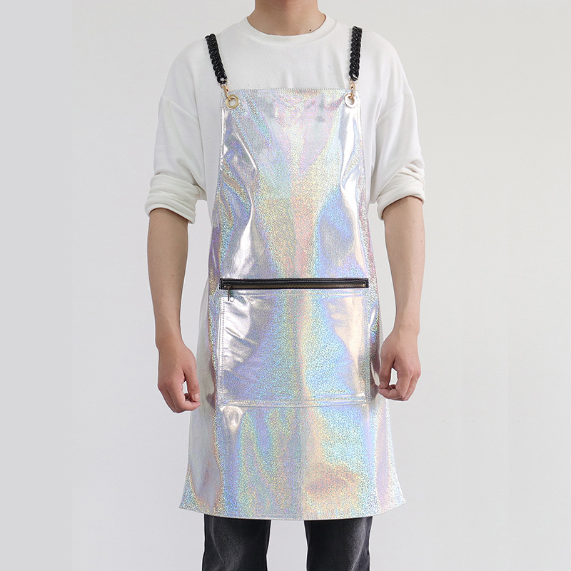 Transfronterizo Amazon nuevo delantal PU de color fantasma impermeable pintura de arte barbero ropa de trabajo cocina delantal doméstico