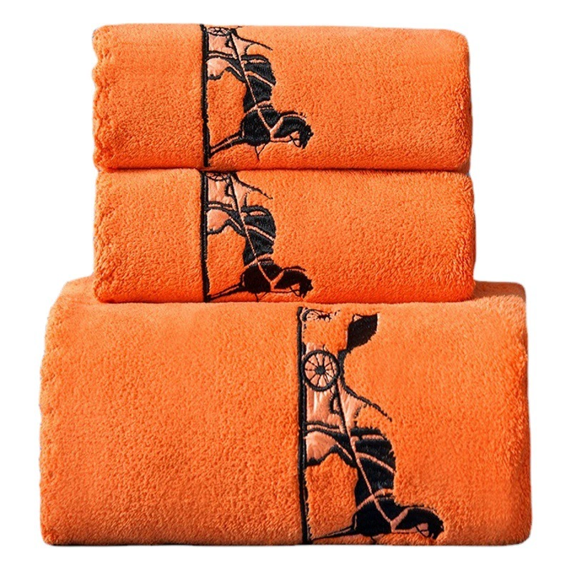 Коралловое бархатное полотенце банное полотенце подарочная коробка из трех частей