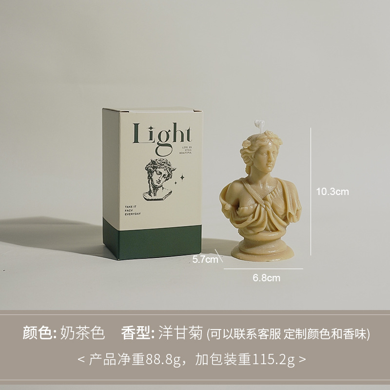 David modelado personajes perfumes decoración adornos hechos a mano atmósfera sensación vela vela vela de banano transfronteriza vela personalizada