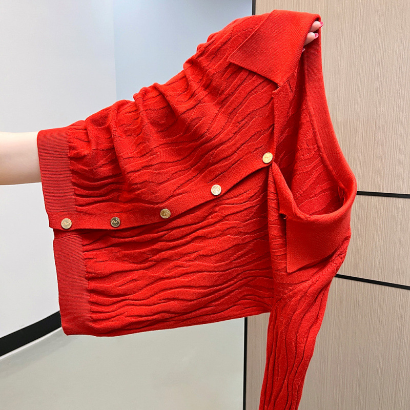 ¡Real shot!¡Real shot!¡El stock tiene una gran imagen! 2025 otoño y invierno retro polo cuello suave suéter glutinoso de punto mujeres cardigan