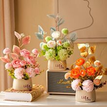 网红爆款仿真高端仿真花家居餐桌桌面冰箱办公室假花装饰插花摆件