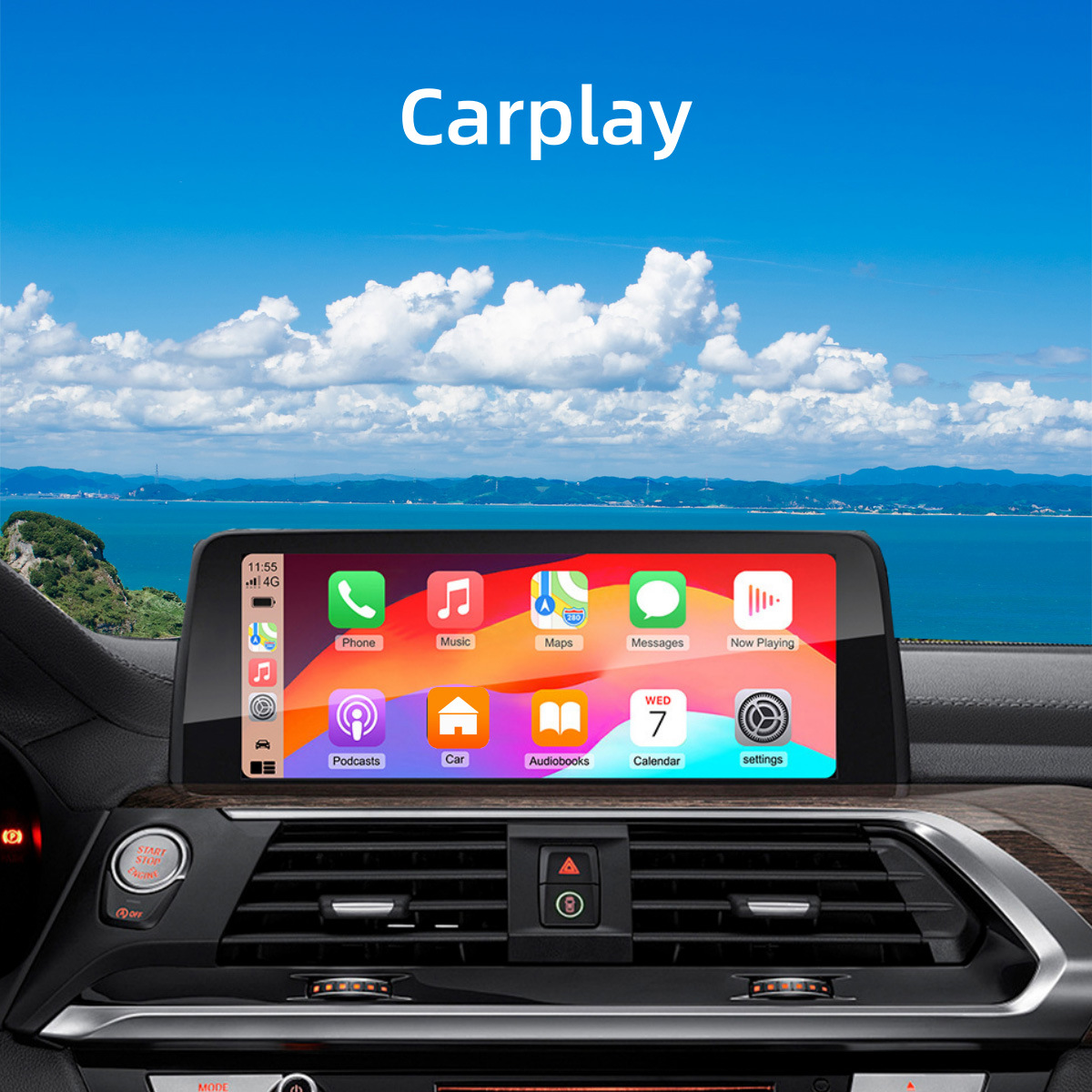 For BMW-NBT support wireless/Hicar/Android auto/youtube/Carplay decoder