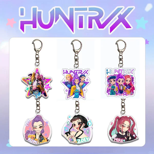 Huntrix Hunter Witch Group Acrylic Keychain Bag Pendant Accessories Jewelry Kpop Peripheral