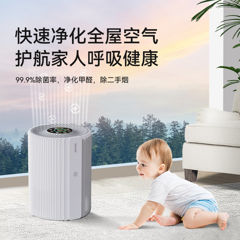 Factory Wholesale Cross-Border Hot-Selling Desktop Personal USB European and American Hepa Filter Air Purifier with Negative Ions and Silent Operation