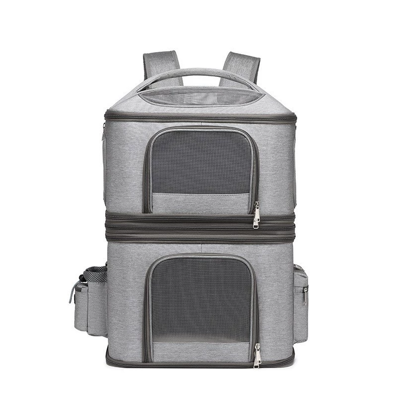 Portable Pet Travel Backpack, split-folding handheld & shoulder, breathable large-capacity