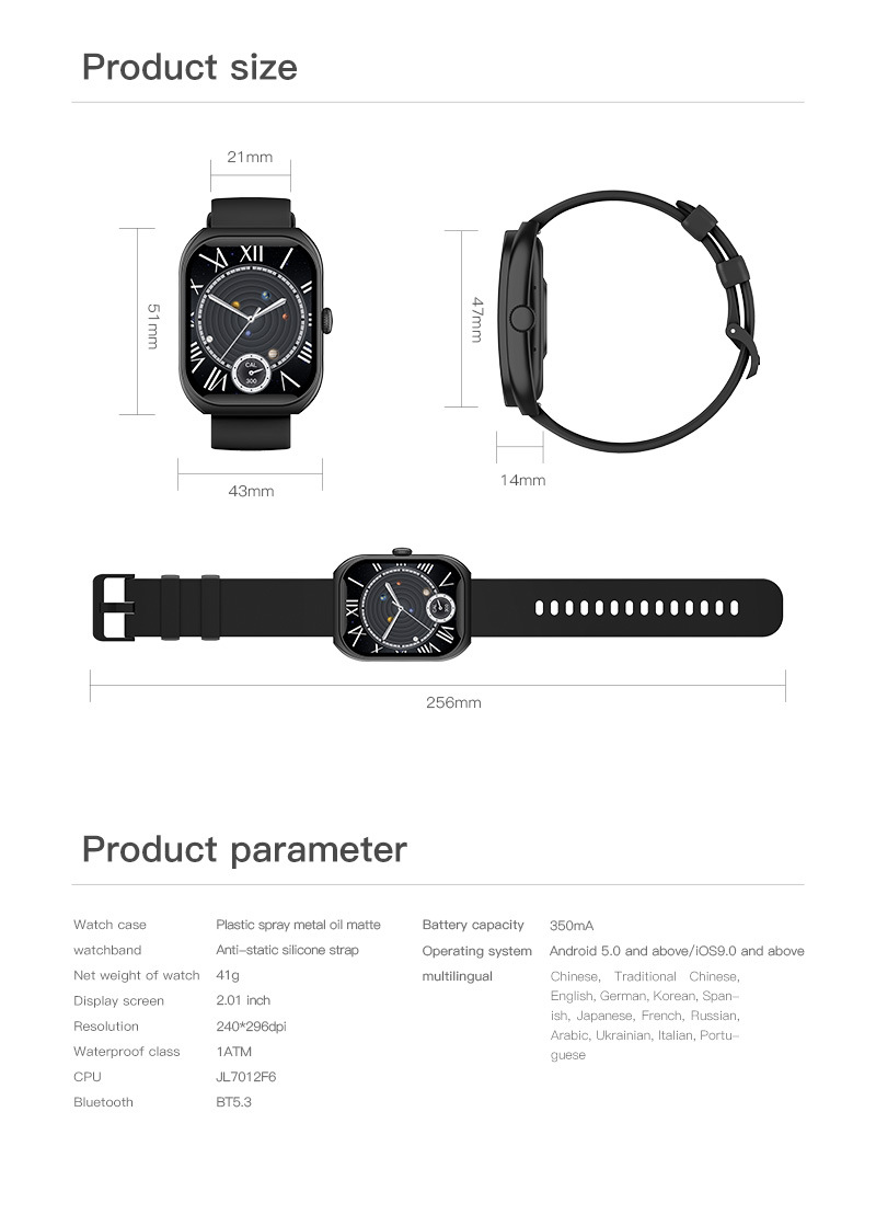 Smartwatch met bluetooth bellen waterdichte sporthorloge_voghion.com