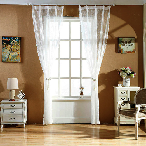 Product minimalist fresh breathable light-blocking curtain for bedroom balcony white sheer curtains