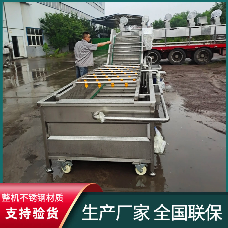 Stainless Steel Pickle Cleaning and Desalting Machine Continuous Corn Kernel Cleaning Machine Blackcurrant Sand Removal Bubble Cleaning Machine