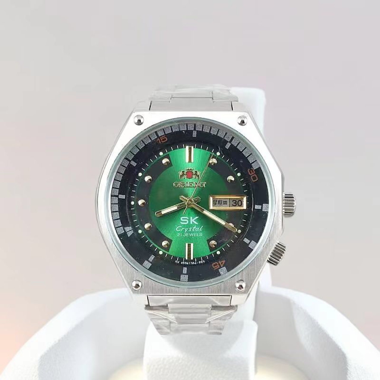 双獅空霸大型文字盤機械式腕時計、全自動メンズ機械式腕時計、夜光防水、オリエント自動巻きクラシックモデル