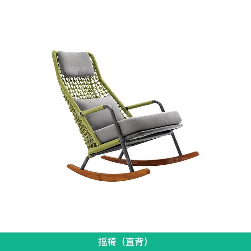 Sofá de exterior tejido con cuerda, silla de ocio creativa de diseño para patio y jardín, sofá impermeable y resistente al sol para terraza de villa. image 10