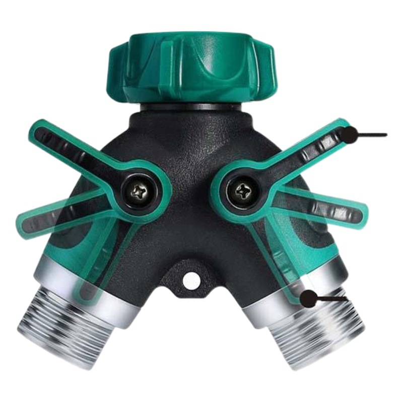Jardín grifo de riego de tres vías Patio de derivación jardín americano plástico separador de agua jardín herramienta conector
