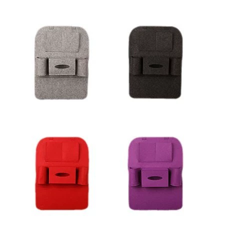 Car seat back organizer storage bag, felt multi-pocket universal car storage, lightweight 0.127 kg