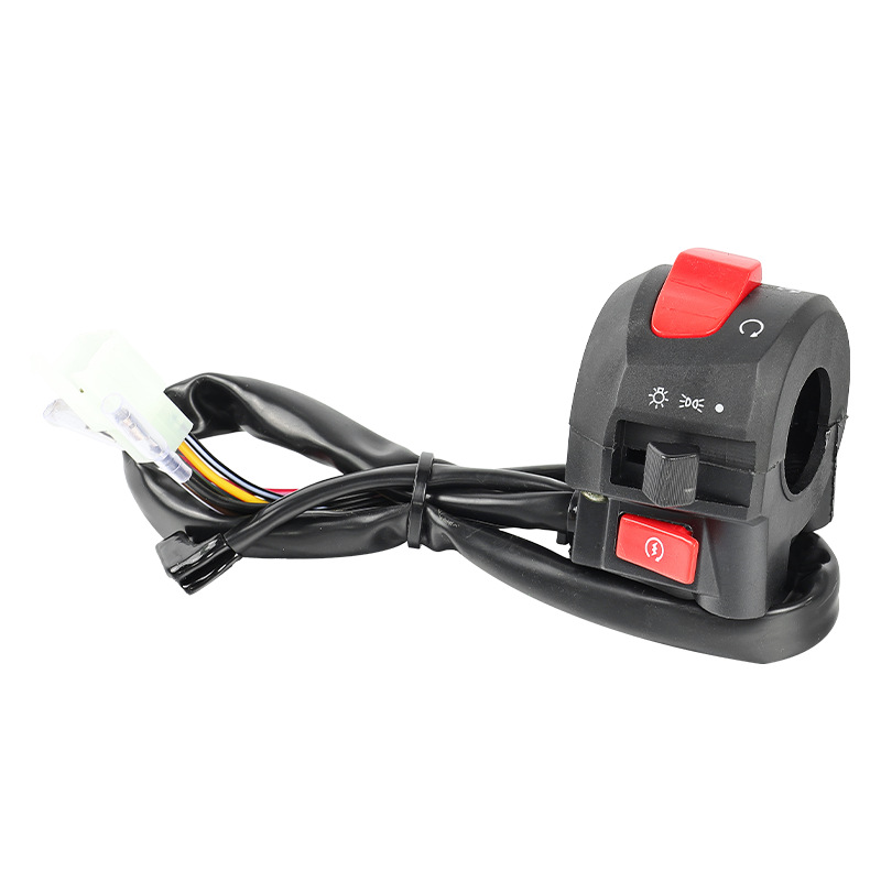 Motocicleta EN125 diamante leopardo HJ125 Yue Shuang 125 izquierda y derecha manija asiento Asamblea cuerno faro dirección combinación interruptor