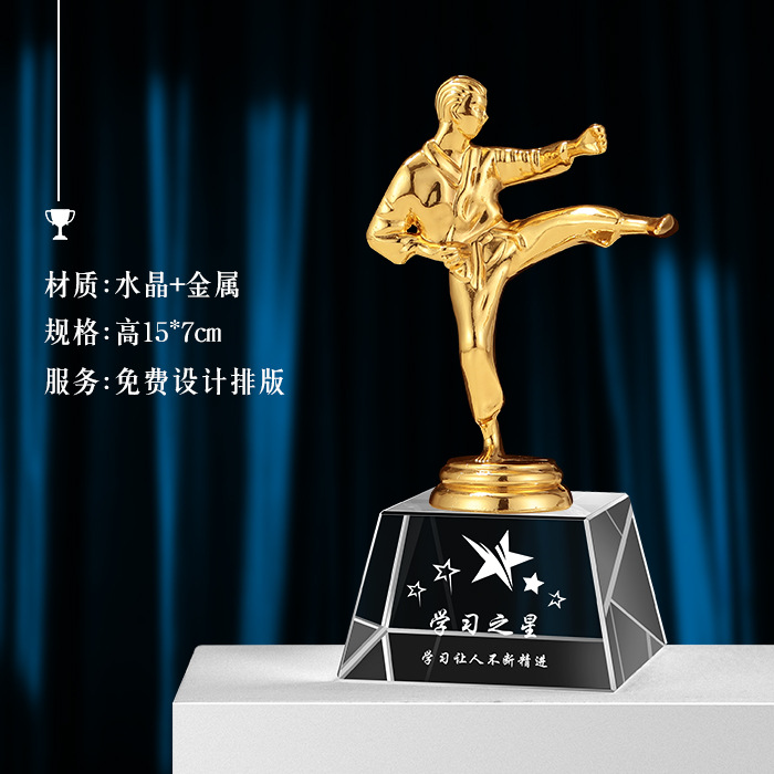 Trofeo de Cristal para Niños, Premio de Competición Infantil, Estrella de Cinco Puntas con Grabado de Metal, Regalo para Festivales y Reuniones Deportivas Estudiantiles