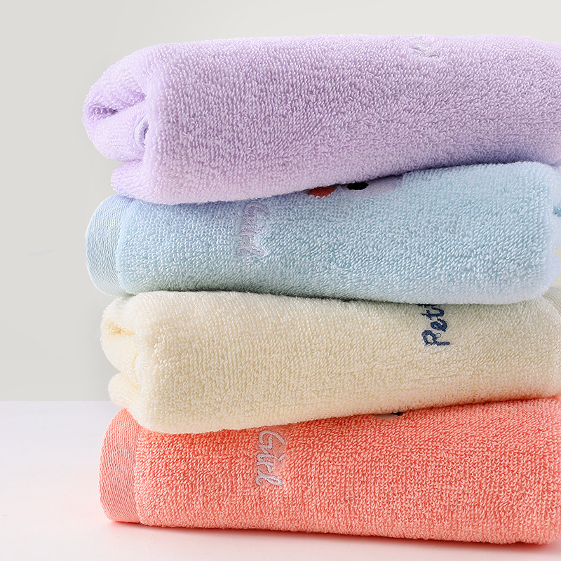 타올 면 가정용 보풀없는 면 페이스 타올 도매 흡수성 두꺼운 타월 자수 로고