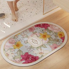 新款小清新浴室加厚吸水地墊 衛生間門口防滑墊廁所衛浴速干腳墊