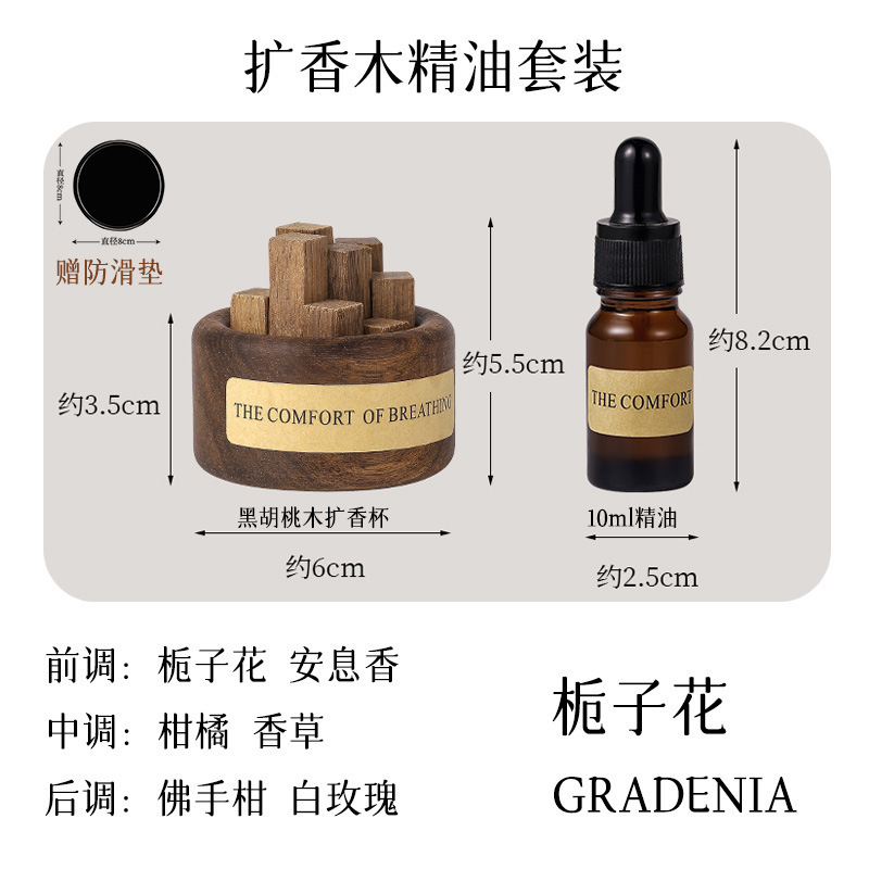 세트 상품 - 블랙 월넛 + 치자꽃 (10ml 에센셜 오일 포함)
