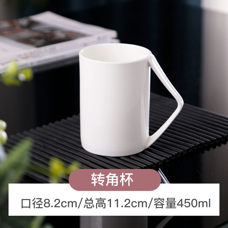 Simple ceramic mug water cup for home drinking couple cute bone china coffee fat cup creative cup