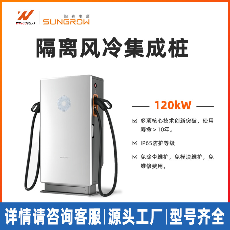 阳光电源双枪新能源汽车充电桩 商用充电桩立柱120kw比亚迪充电桩