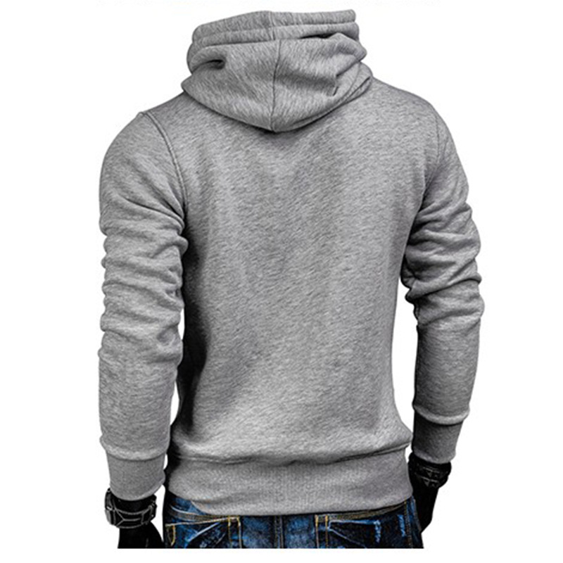2024 Men's Solid Color Sheep Horn Embroidered Fashion Simple Pullover Hoodie Sweater_voghion.com
