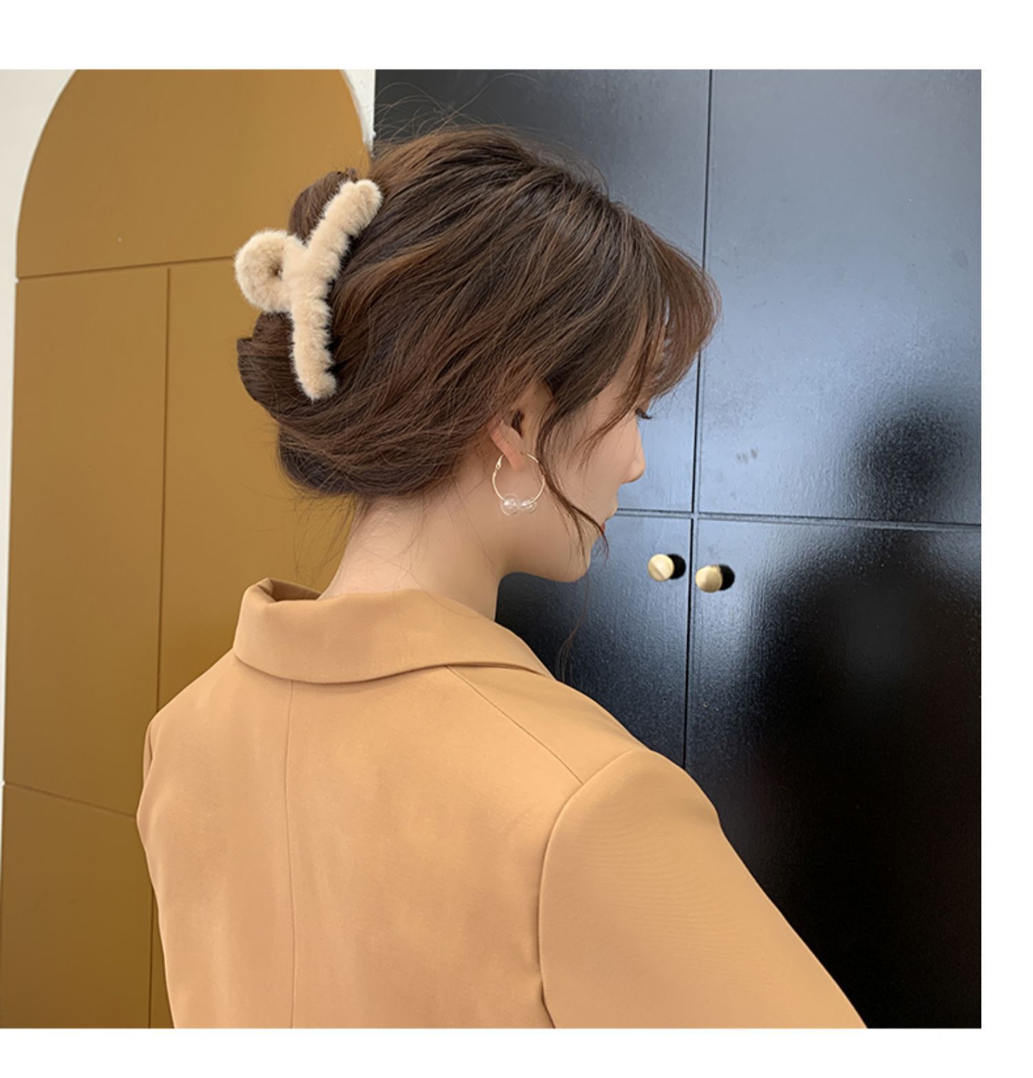 智贝详情图_9毛毛抓夹后脑勺发夹优雅气质发抓头发夹子头饰秋冬