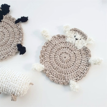 Posavasos de Ganchillo Hechos a Mano de Estilo Nuevo Transfronterizo, Lindos Posavasos de Tortuga, Producto Terminado, Aislante de Calor para Escritorio, Mantel Individual para Tazas