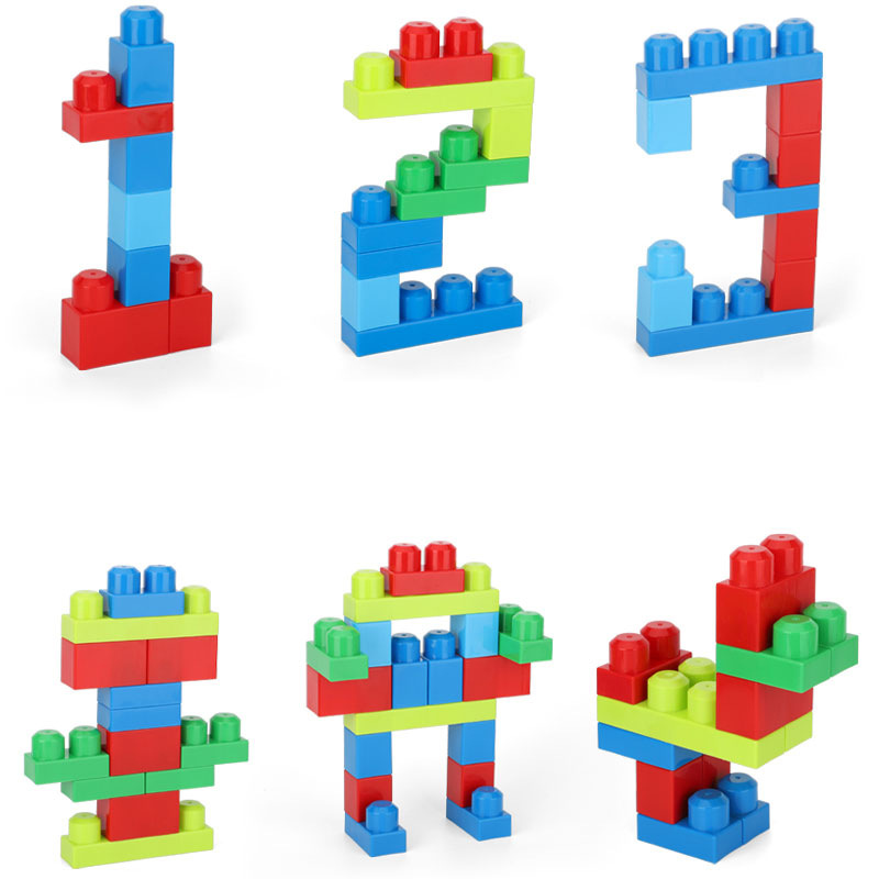 Bloque de construcción de los niños juguete DIY variedad montaje bolsa gran partícula bloque de construcción de juguete traje fábrica al por mayor