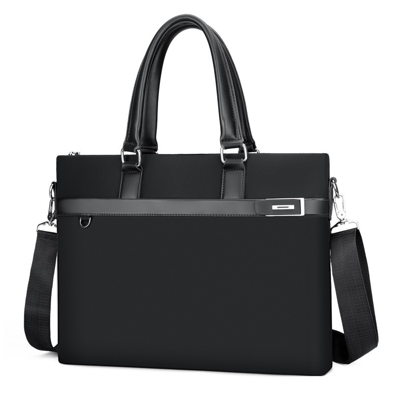 男士手提包横款男商务公文包单肩斜挎男包男式背包文件包手拎包