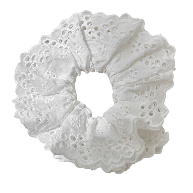 Temperamento flor triturada intestino grueso anillo para el cabello de mujer alta cola de caballo correa 2025 nuevo dulce no daña cabello cuerda para el cabello