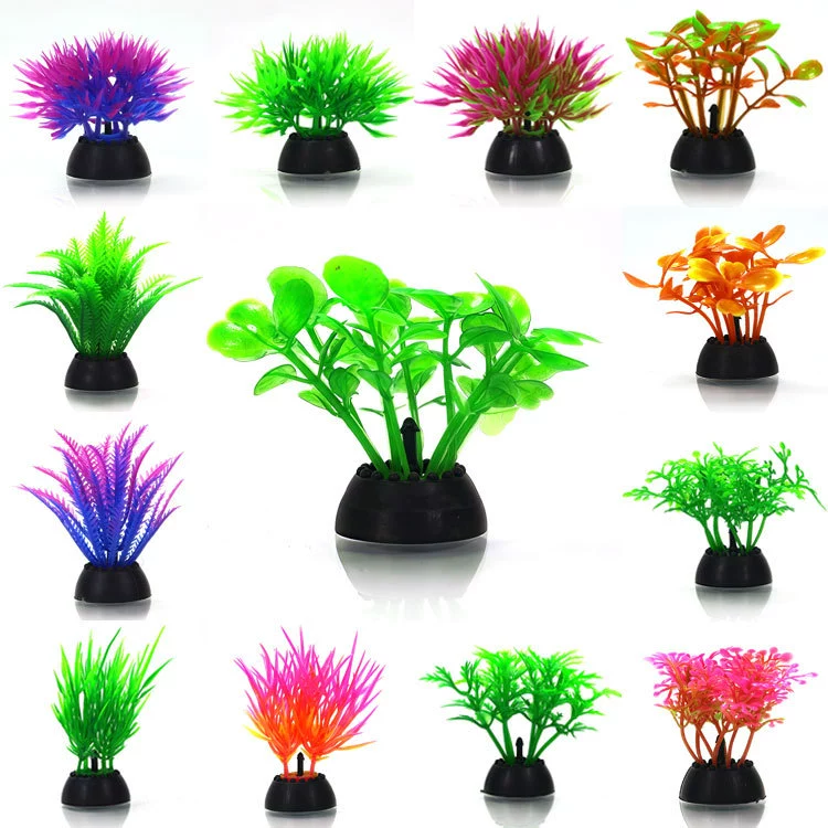 Эмуляция аквариума для ландшафтного моделирования водных водорослей и морских водорослей микро-ландшафтный орнамент пластиковые аквариумные принадлежности для украшения трансграничные пластиковые цветы зеленая посадка