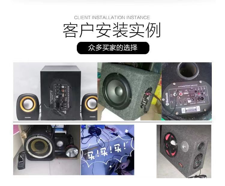 Factory Direct Sales 56810inch Square Cabinet 12V24V220V Bluetooth Card Audio Car Subwoofer Car