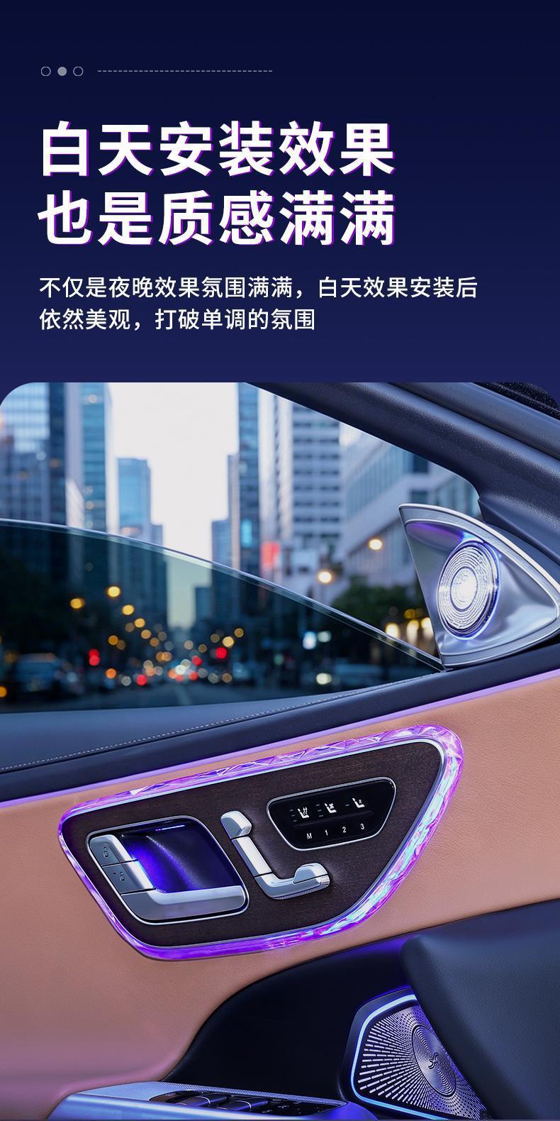 Mercedes-Benz door ambient light crystal frame E-class crystal reading light frame C260L/GLC/S-class EQS EQE AMG